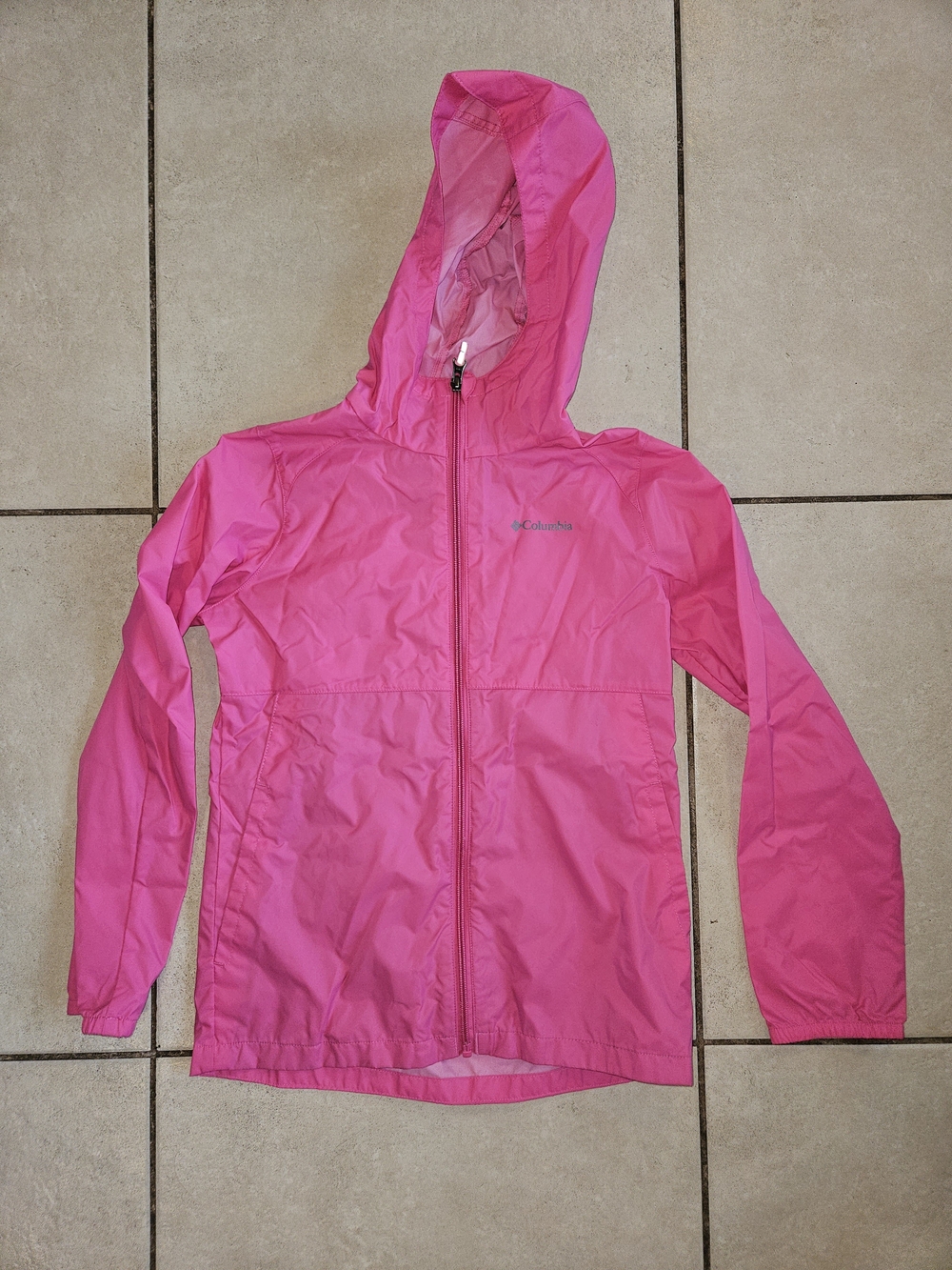 Columbia Kids Hot Pink Hooded Rain Jacket